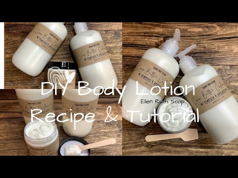 DIY ????  Simple & Easy Body Lotion Recipe + How to Calculate Fragrance Oil Load | Ellen Ruth Soap