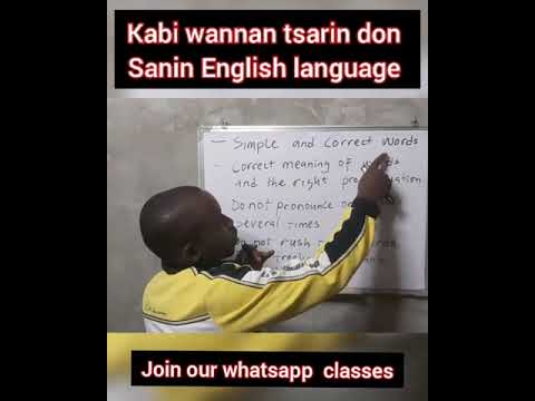 Kabi wannan tsarin don sanin English Language