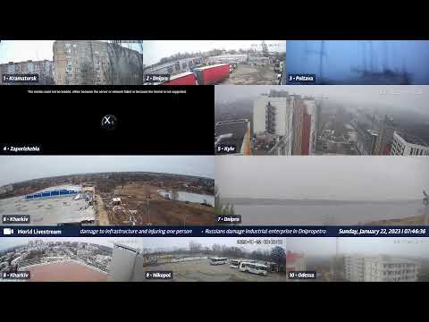 Live views from Ukraine 01/21/2023 B - Kramatorsk, Kharkiv, Kyiv, Zaporizhzhia and other cities