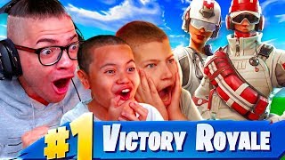 JAYDEN GETS HIS FIRST WIN WITH THE SQUAD!!! FORTNITE BATTLE ROYALE 10 YEAR OLD BROTHER AND MINDOFREZ