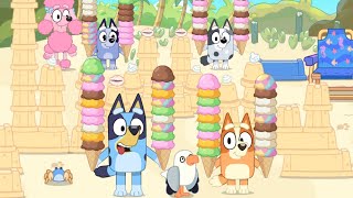 Bluey Lets Play 🍦Ice Cream and Sand Castles 🐶 Fun Bluey Gameplay For Kids ☀️ #bluey #gamesforkids