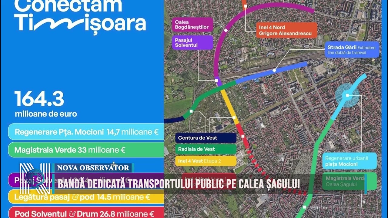 Bandă dedicată transportului public pe Calea Șagului