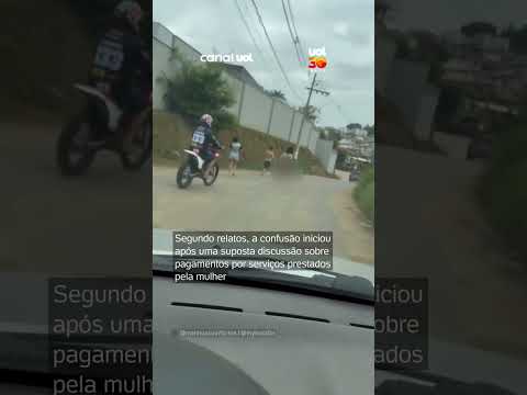 Mulher é vista sem roupa correndo atrás de homem em Manhuaçu (MG)