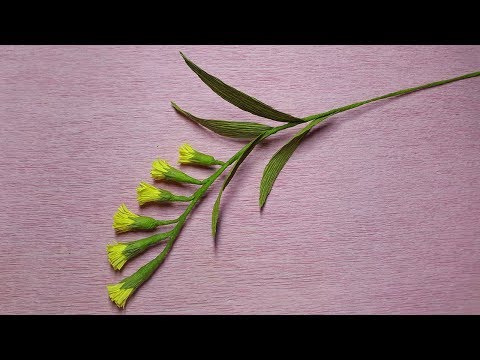 How to Make Goldenrod Paper flowers - Flower Making of Crepe Paper - Paper Flower Tutorial