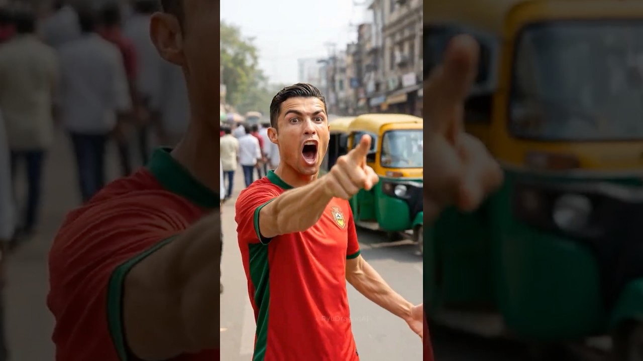 Ronaldo tried to save Messi from a critical condition. #ai #ronaldo #messi #shorts