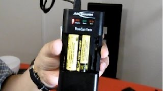 [DE] Ansmann photocam vario USB Ladegerät für Kameraakkus, AA und AAA akkus.