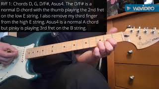 How to play Bones by Radiohead on guitar in about 1 minute