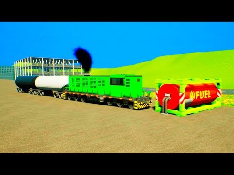 Color Lego Train With Propane - Brick Rigs Smasher - Lego Toy Destruction