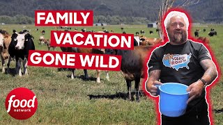 Guy Fieri Milks Cows With His Family | Guy’s All-American Road Trip