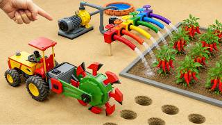 DIY Mini Tractor Side Trenching Machine 🌶️ Chilli Farm Irrigation Rescue | HP Mini