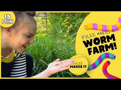 Kylee Makes a Worm Farm | Outdoor Play and Learning in Nature for Kids! Create DIY Worm Jar