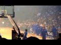 Drake going through warm up lines with the.