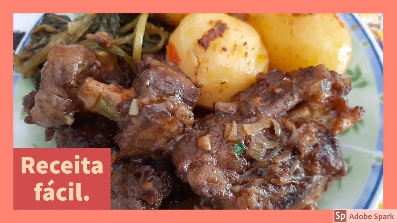 RABADA COM BATATA E AGRIÃO. Como fazer rabada com batata.