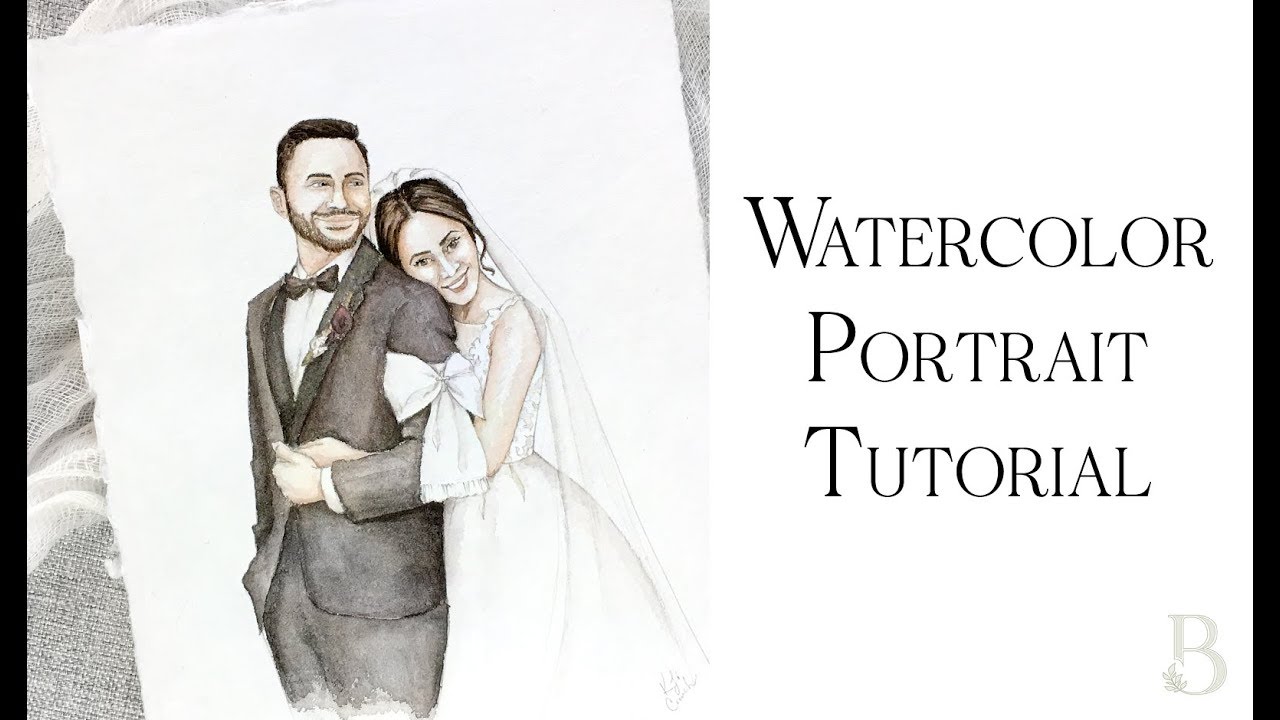 Watercolor Portrait Tutorial on Handmade Paper