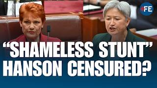 Penny Wong Moves To Censure Hanson In Fiery Senate Speech