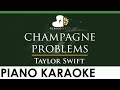 Taylor Swift - champagne problems - LOWER Key (Piano Karaoke Instrumental)