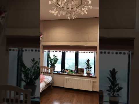 Электрические римские шторы #интерьермосква #карнизмосква #москвакарниз #шторымосква #электрокарниз