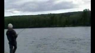preview picture of video 'Fly fishing for Northern Pike in Swedish Lapland.'