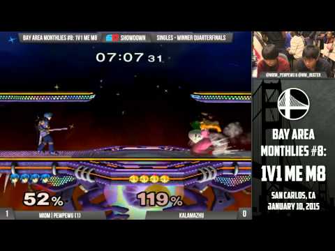 Bay Area Monthlies #8 - Winner Quarters: MIOM|PewPewU (Marth) vs Kalamazhu (Peach)