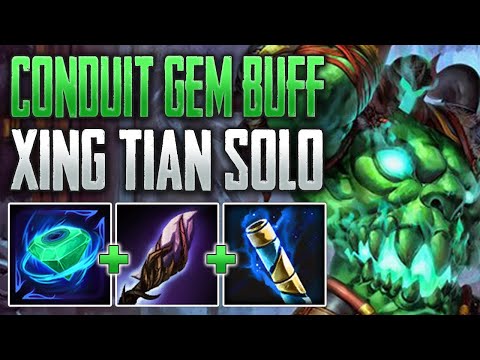 CONDUIT GEM IS BRINGING GUARDIANS BACK! Xing Tian Solo Gameplay (SMITE Conquest)