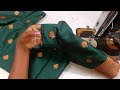 Very Easy Method For Beginners Trending Elbow Puff Sleeve Design Cutting Stitching For Blouse