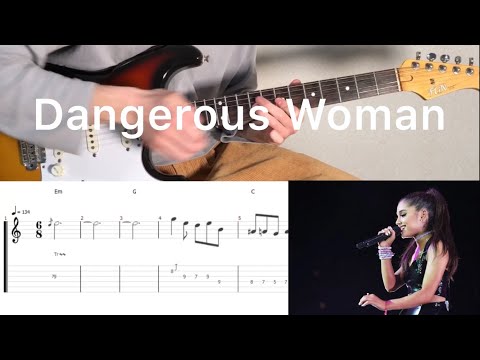 Ariana Grande - Dangerous Woman (guitar solo cover with tab)