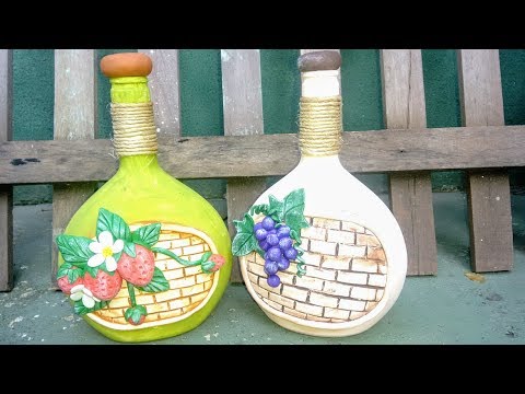 (DIY) GARRAFA DECORADA