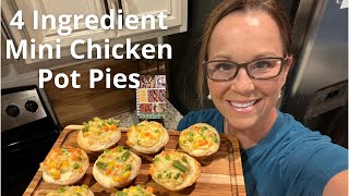 4 Ingredient Mini Chicken Pot Pies | Cooking during a storm | Making dinner in the dark | No power