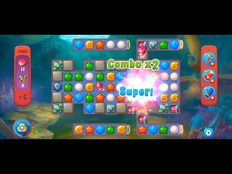 Fishdom Hard Level 9565 (with ingame lightning and bomb boosters) @choraelmin