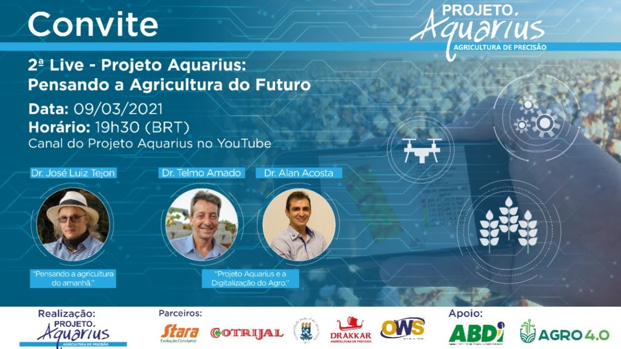 2ª Live Projeto Aquarius: Pensando a Agricultura do Futuro