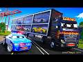 Car Carrier Truck S Highway Adventure Police Car Rescue High Speed Chase
