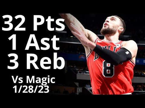 Zach Lavine 32 Pts 3 Reb vs Magic Highlights