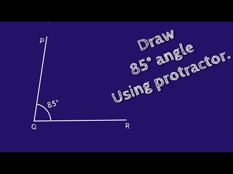 How to draw 85 degree angle using protractor.Construct 85 degree angle using protractor.shsirclasses