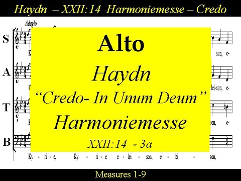 Haydn, Harmoniemesse, Hob. XXII:14,  3a.Credo-In Unum Deum - Alto