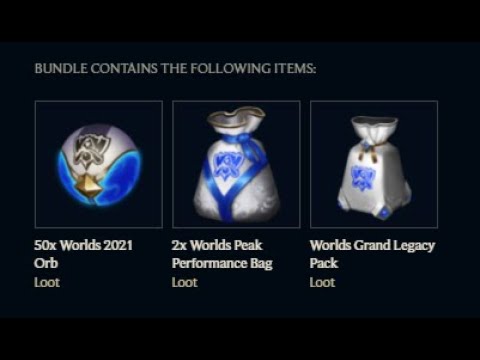 50x Worlds 2021 Orbs Bundle & Event Rewards | League of Legends