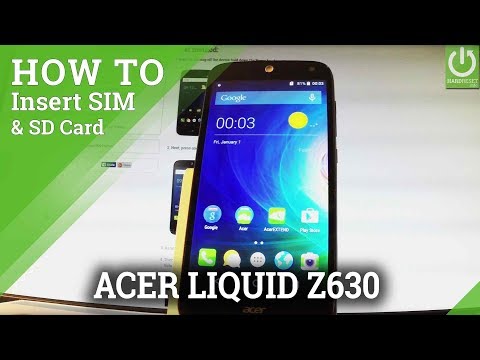 How to Insert SIM & SD in ACER Liquid Z630 - Install SIM and SD Card