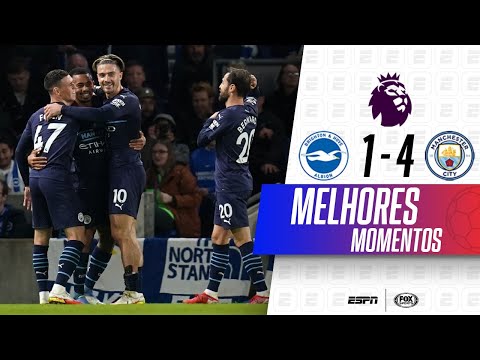 Gols e lances de Brighton x Manchester City