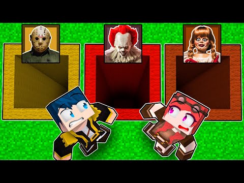 BUCO DI JASON VS BUCO DI IT VS BUCO DI ANNABELLE! - MINECRAFT