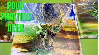 How to Pour Paint a Deer Tutorial~Fluid Art~Swipe Technique