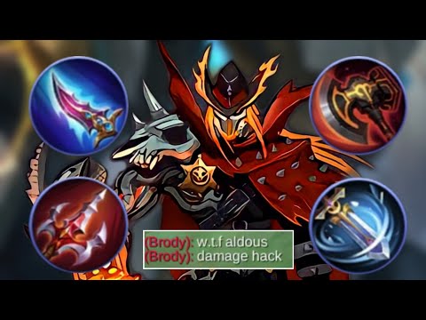 ALDOUS DAMAGE HACK!!! ALDOUS PURE DAMAGE BUILD BEST BUILD 2022 | ALDOUS GAMEPLAY 500 STACK | MLBB