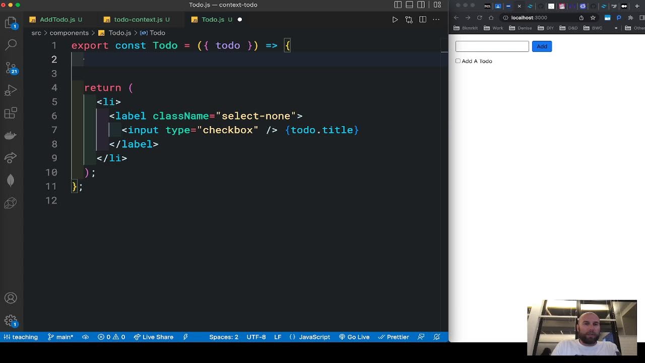 Lecture from October 6th, 2022 (React Context)