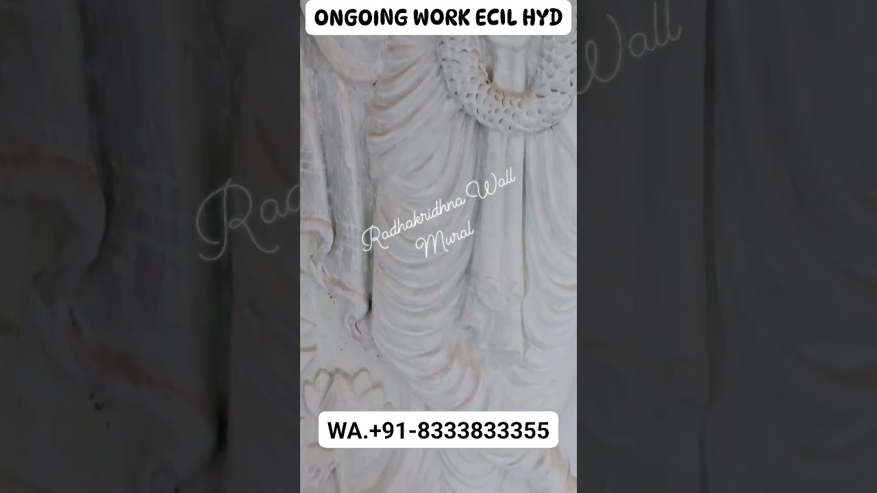 radha krishna Cement wall mural design #homedecor