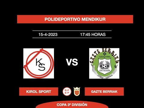 CD Kirol Sport - Gazte Berriak, jornada 2 Copa Navarra de 3ª División, grupo 2