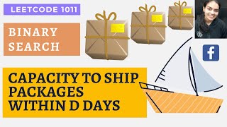 YouTube video 'Capacity To Ship Packages Within D Days Leetcode 1011 Solution Binary Search Gfg Problem of the day'