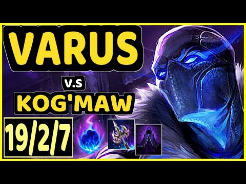 INNAXE (VARUS) vs KOG'MAW - 19/2/7 KDA BOTTOM ADC CHALLENGER GAMEPLAY - EUW