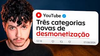 ⚠️YOUTUBE ATUALIZOU: NOVO JEITO DE DESMONETIZAR CANAIS? (Importante e cuidado)