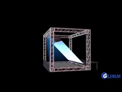 Holographic Projection Pepper Ghost setup with Christie projectors