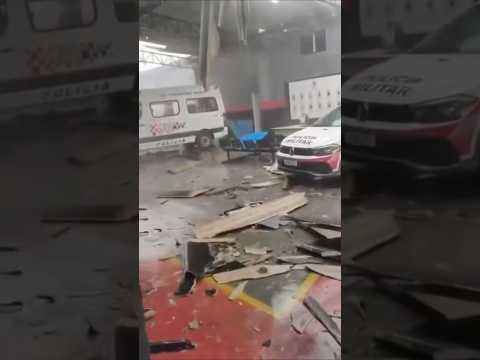 Tempestade em Taubaté, interior de São Paulo