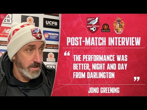 POST-MATCH INTERVIEW | Jono Greening Vs Spennymoor Town (National League North)