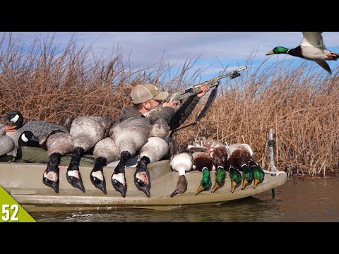 DECOYING Geese and Mallards! (Limited Out) | Solo Kayak Hunt